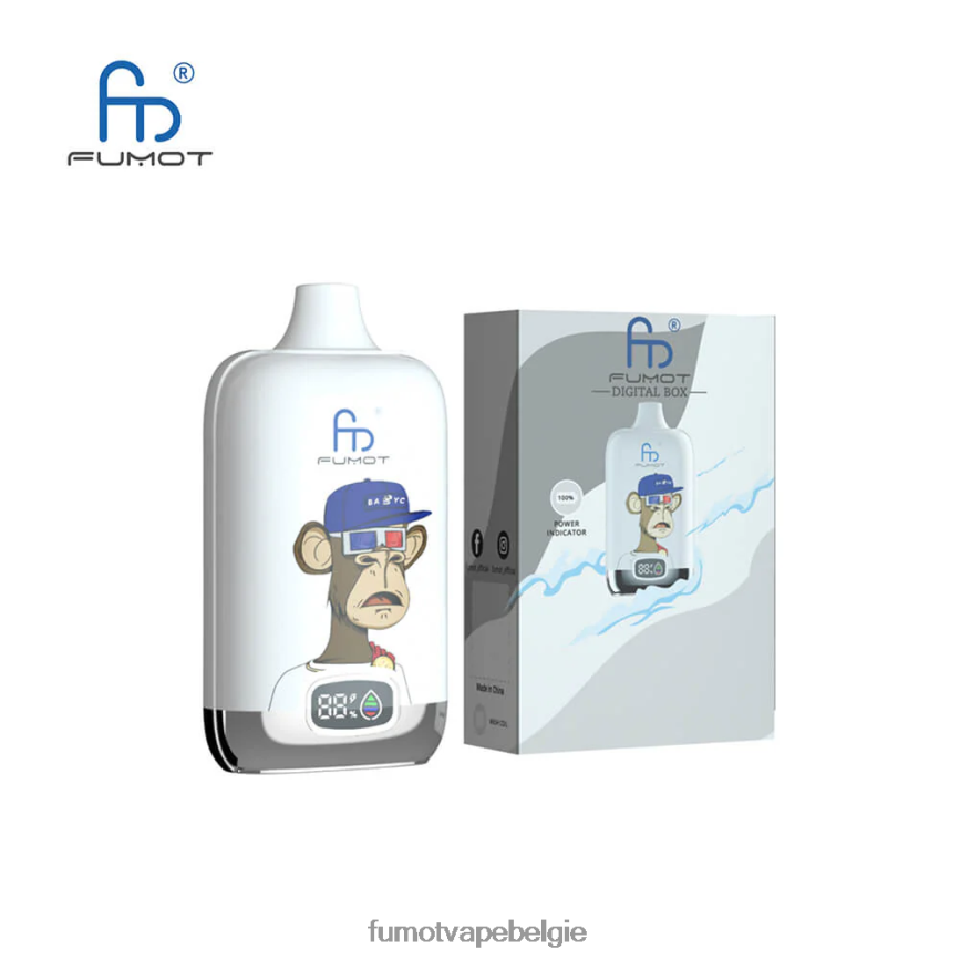 Fumot Belgie LX0PBF114 bingo verliefd 12000 wegwerp vape-pod - 20 ml (1 stuk) Fumot Digital Box