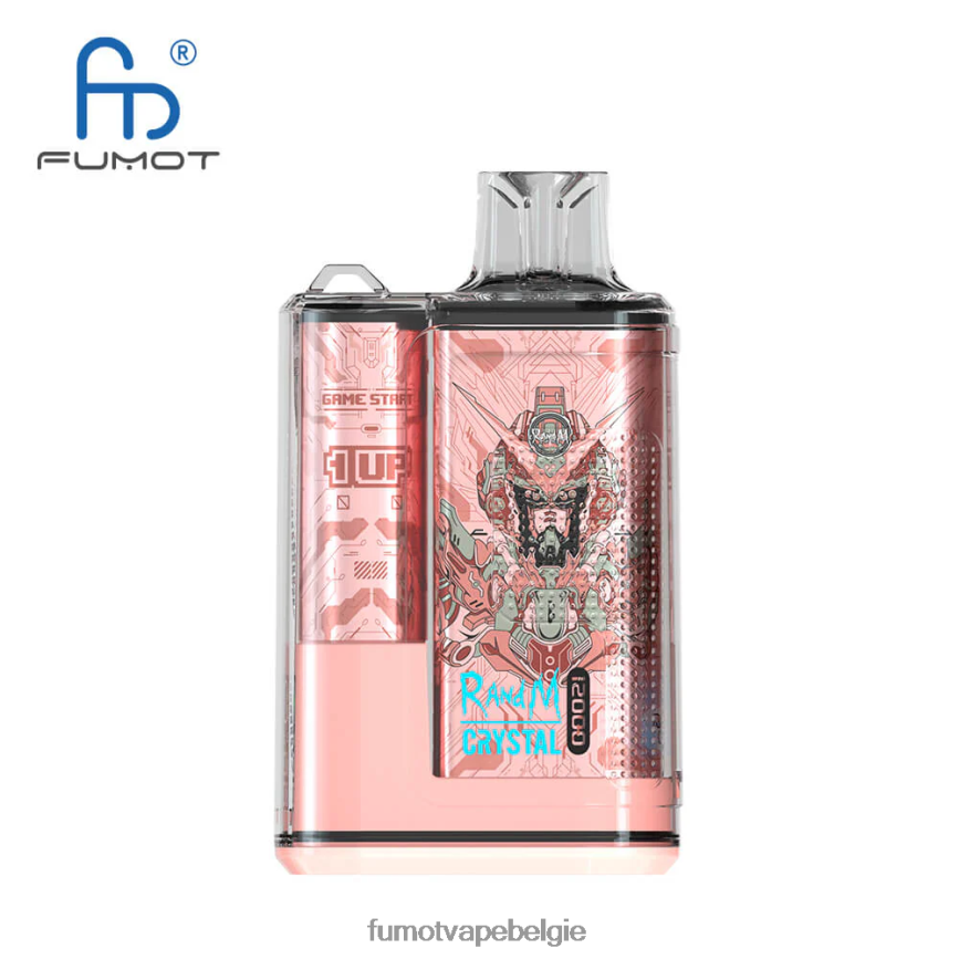 Fumot Belgie LX0PBF264 frisse munt 1 stuk - 12000 wegwerp vape-doos 20 ml Fumot Crystal