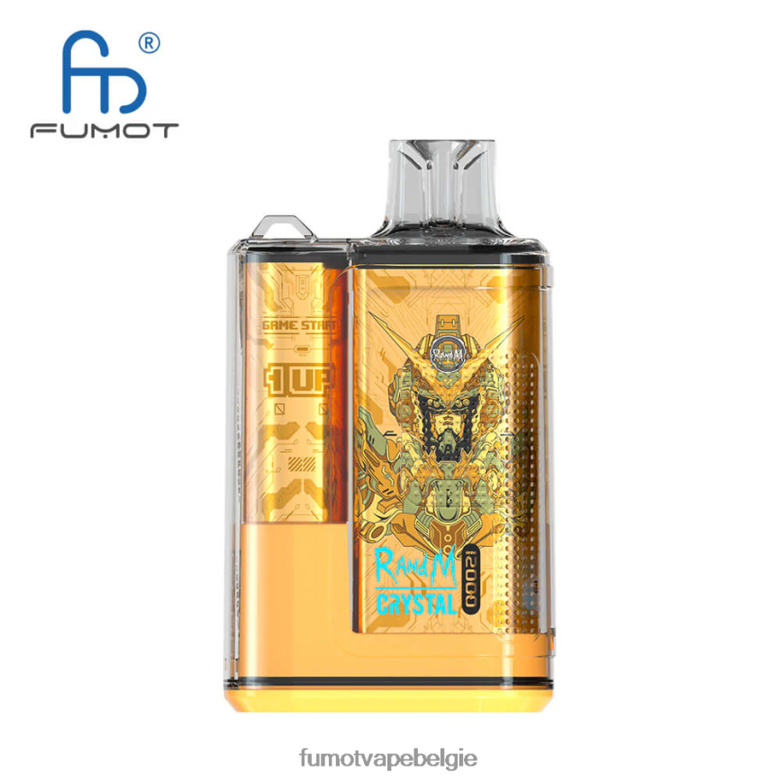 Fumot Belgie LX0PBF274 perzik-mango 1 stuk - 12000 wegwerp vape-doos 20 ml Fumot Crystal