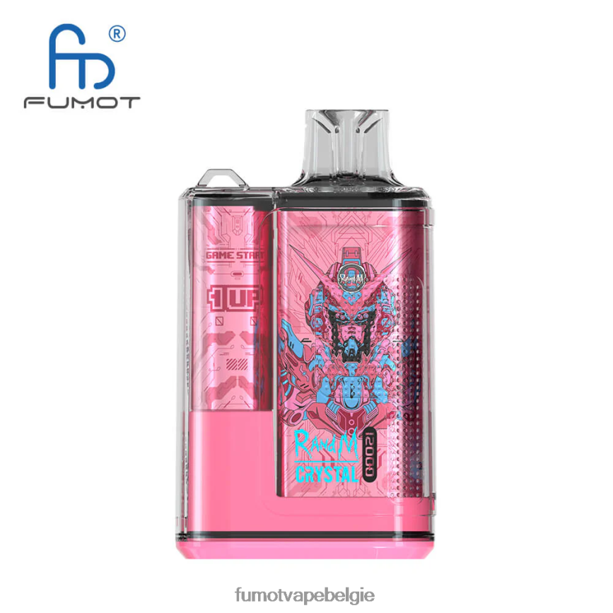 Fumot Belgie LX0PBF274 perzik-mango 1 stuk - 12000 wegwerp vape-doos 20 ml Fumot Crystal