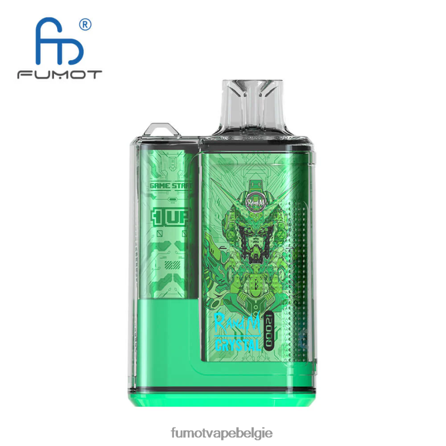 Fumot Belgie LX0PBF284 drievoudig bessenijs 20 ml 12000 wegwerp vape-doos (1 stuk) Fumot Crystal