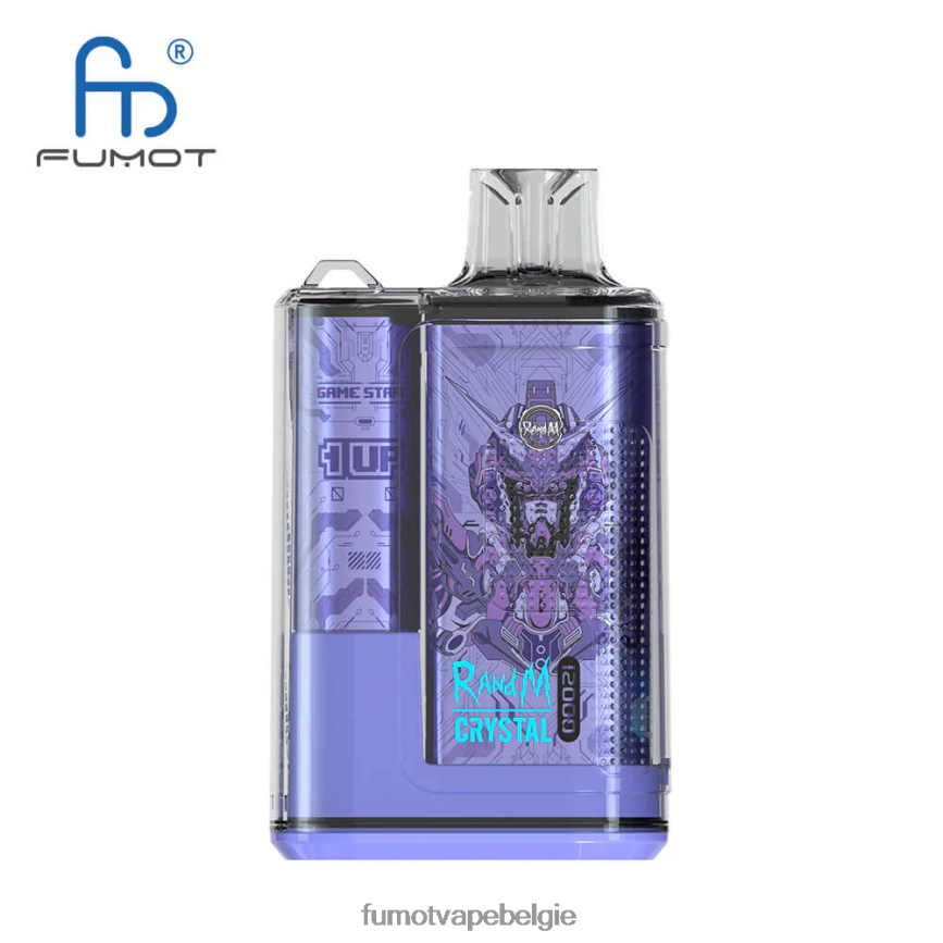 Fumot vape kopen LX0PBF257 blauw razz-ijs 12000 wegwerpvapedoos - 20 ml (1 stuk) Fumot Crystal