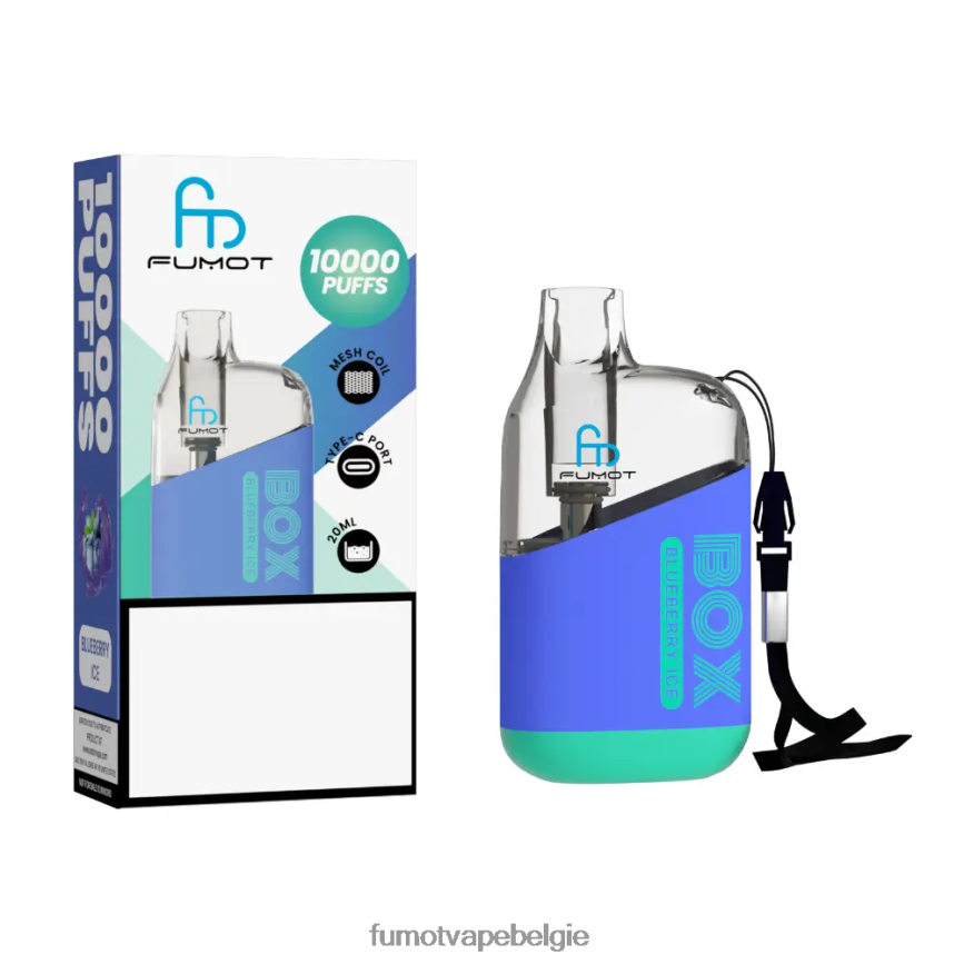 Fumot kopen LX0PBF361 bosbessen kauwgom Doos met 10000 wegwerpvape-pods - 20 ml (1 stuk) Fumot Tornado