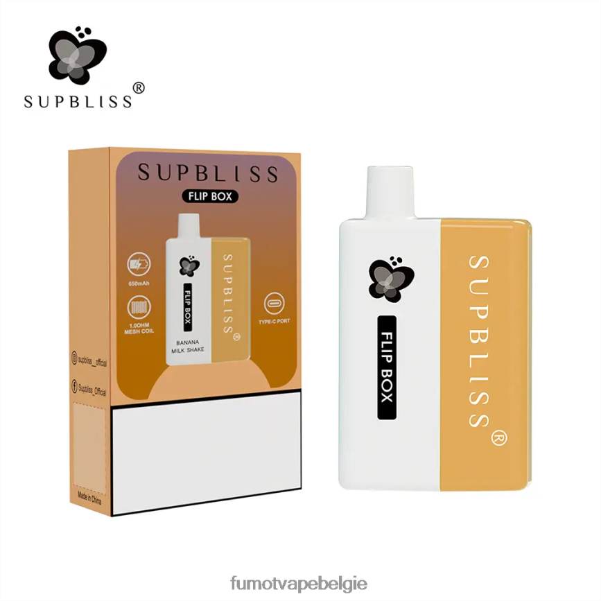 Fumot Belgie LX0PBF334 dubbele appel doos 6000 vervangbare vape-kit - 10ml (1 stuk) Fumot Supbliss Flip