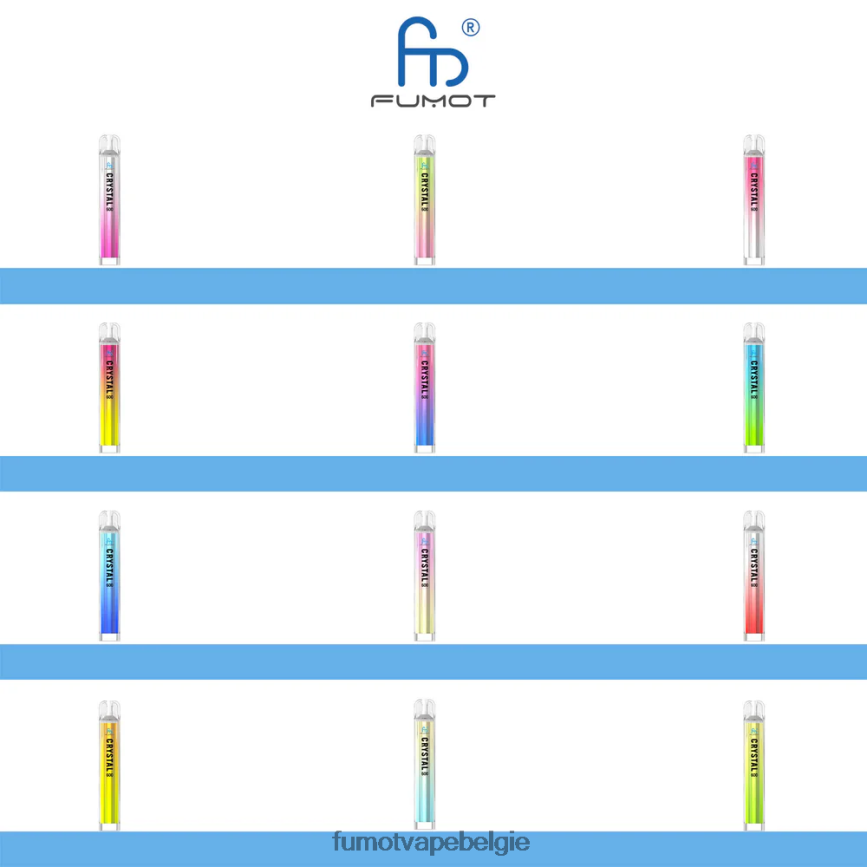 Fumot cigarette LX0PBF389 perzik-mango Wegwerpvape van 2 ml (set van 3 stuks) - voldoet aan 600 tpd Fumot Crystal