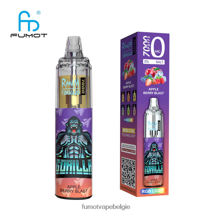 Fumot cigarette LX0PBF549 bosbes kers cranberry 7000 wegwerp-vape-pen 0% - 14 ml (1 stuk) Fumot Tornado