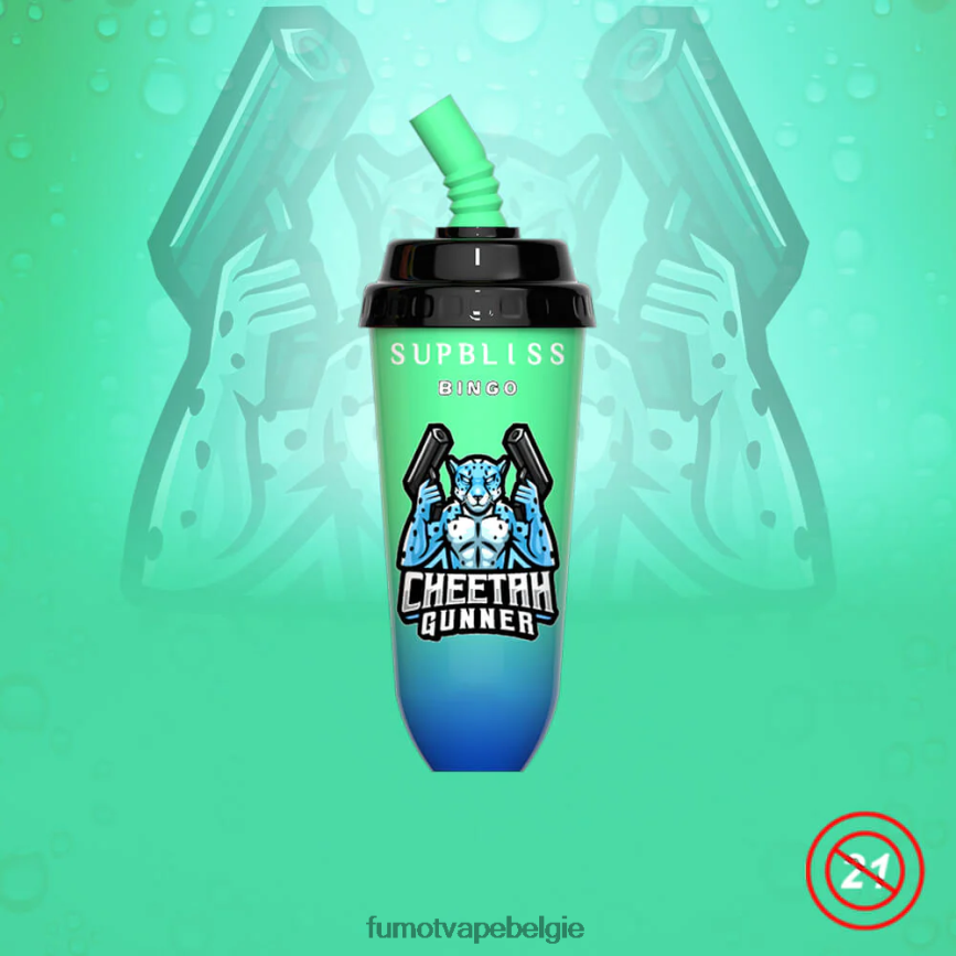 Fumot Belgie LX0PBF394 blauwe razz-kers 8000 wegwerp vape pod-apparaat - 16 ml (1 stuk) Fumot Supbliss Bingo