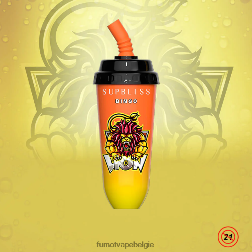 Fumot Belgie LX0PBF404 perzik-mango 16ml 8000 wegwerp vape pod-apparaat (1 stuk) Fumot Supbliss Bingo