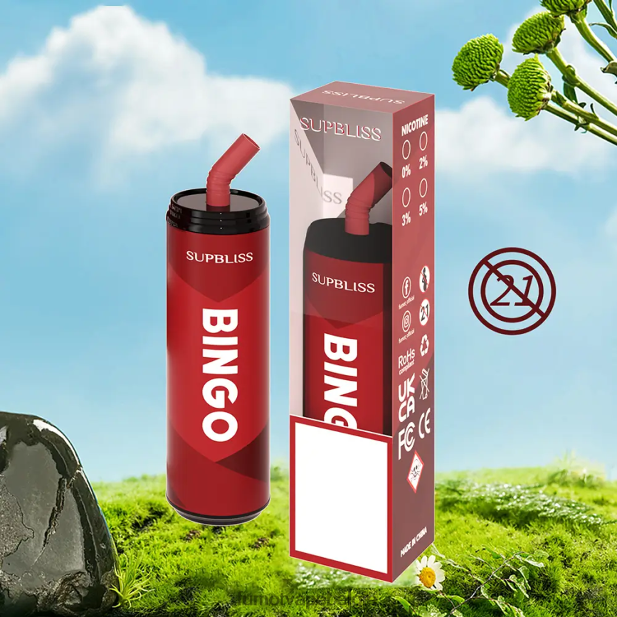 Fumot Belgie LX0PBF474 aardbeienijs 9000 wegwerp-vape-pen (1 stuk) - 18 ml Fumot Supbliss Bingo