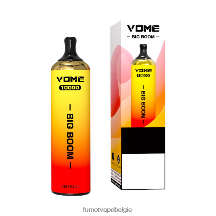 Fumot Belgie LX0PBF444 rode stier wegwerp vape-pen 10000 - 20ml (1 stuk) Fumot Vome Big Boom